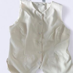 Abercrombie new with tags Cream Button-Up Vest